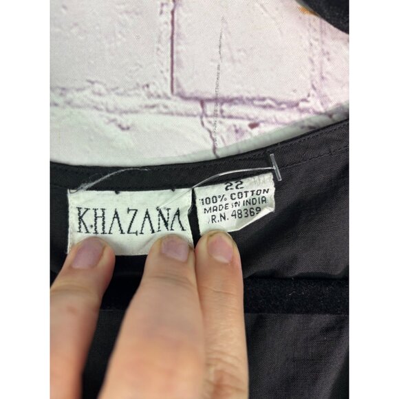 Vintage Khazana Womens Green Black Plaid Patchwork Sleeveless Button-Up Vest - Picture 2 of 10